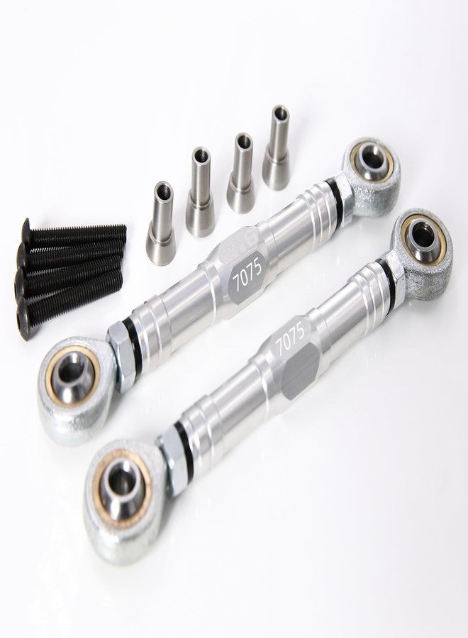 GTBRacing CNC Aluminum 7075 T6 Steering Linkage Turnbuckle Pull Rod Set for 1/5 RC Car HPI km rv Baja 5b ss 5sc Upgrade Part (Silver)